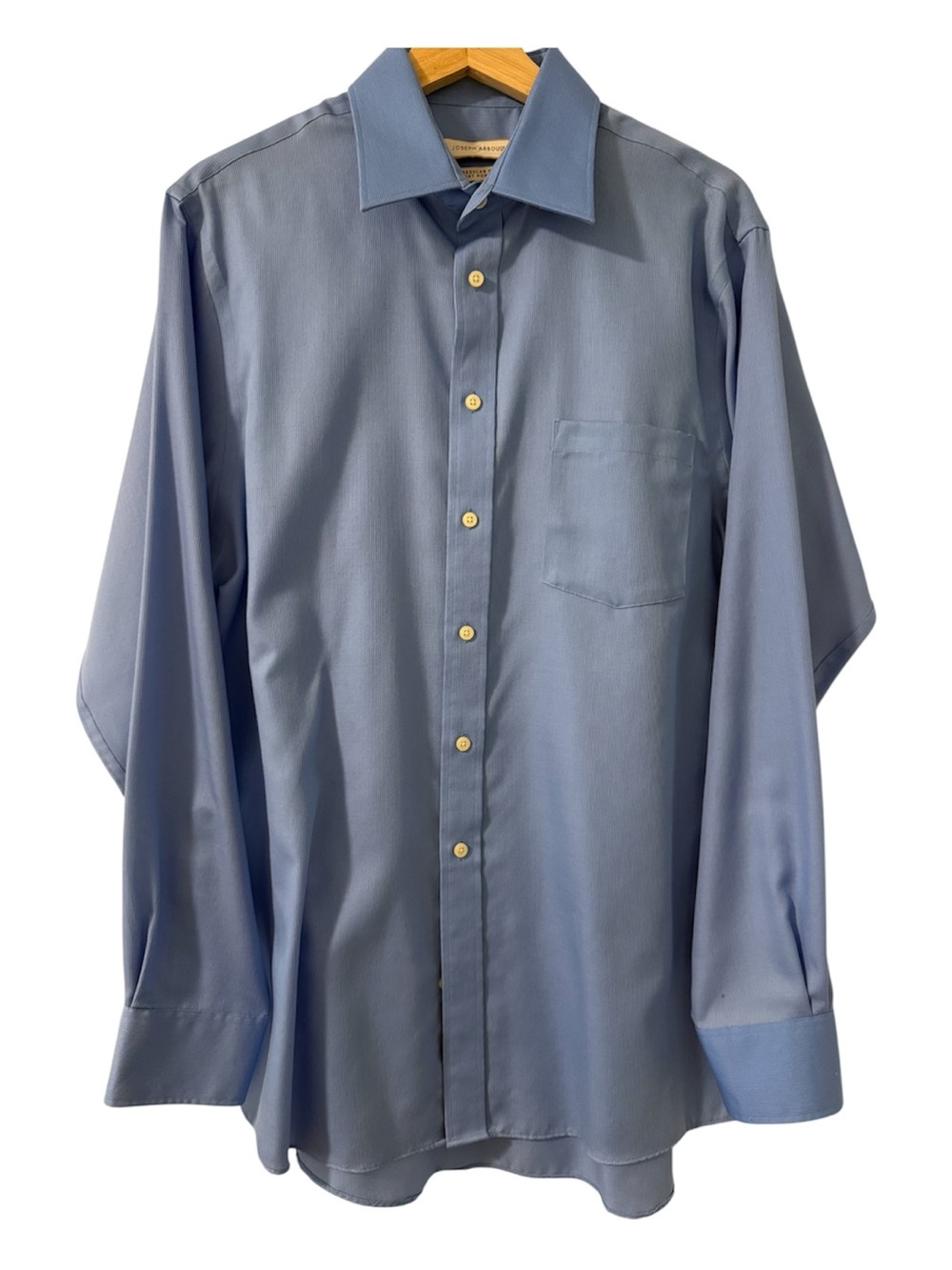 Joseph Abboud No Iron Blue Dress Shirt Men’s 16 34/35 Regular Fit Long Sleeve